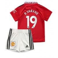 Manchester United Raphael Varane #19 Fußballbekleidung Heimtrikot Kinder 2022-23 Kurzarm (+ kurze hosen)